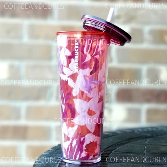 Starbucks Pink Floral Twist Cold Cup 24oz Venti NWT - Picture 3 of 9